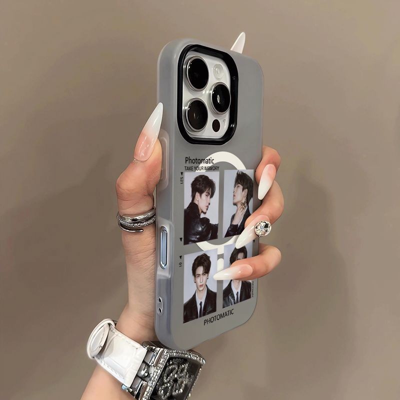 Zhang Linghe Black Tear เหมาะสําหรับเคสโทรศัพท์ Apple promax กันกระแทก#张凌赫黑色撕适用于苹果promax手机壳防摔