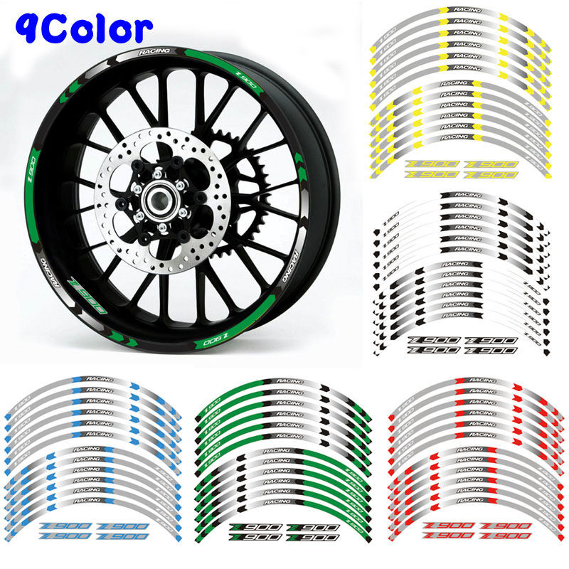คาวาซากิ คาวาซากิ z900สีกันน้ําทุ่มเท57เซนติเมตรขอบสติ๊กเกอร์ขอบเหล็กสติ๊กเกอร์ล้อสติ๊กเกอร์