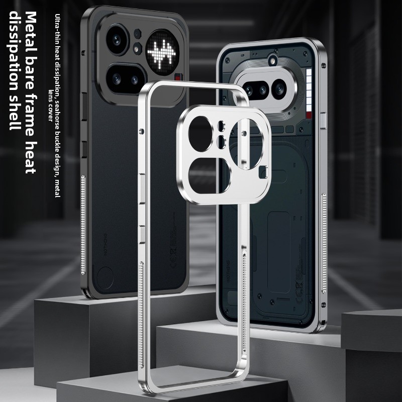 เคส ZMX สําหรับโทรศัพท์ไม่มีอะไร (4a) Pro Luxury Aluminium Alloy Metal Bare Frame กันกระแทกฝาครอบป้องกันพร้อมหัวเข็มขัด Seahorse & ฝาครอบเลนส์ ราคา ถูกที่สุด ดีลบีเคเค แกลเลอรีภาพที่ 5