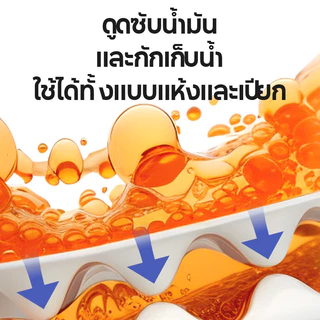【 4 ม้วน 】 ผ้าเช็ดตัวครัว โบทาเร ม้วนการดูดซึมน้ําที่ยอดเยี่ยมการดูดซับน้ํามันอย่างรวดเร็วหนาและทนทานอาหารปลอด