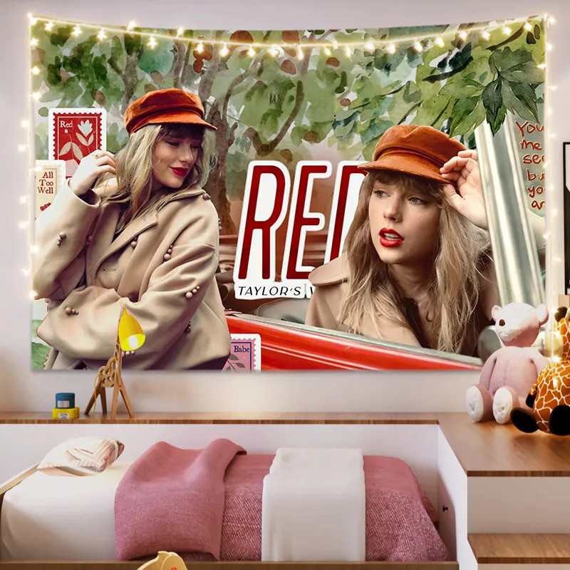 ตกแต่ง taylor แม่พิมพ์ผ้าใบ Buswift ผ้าแขวนโปสเตอร์ swift แม่พิมพ์พื้นหลัง taylor หอพักนักเรียน