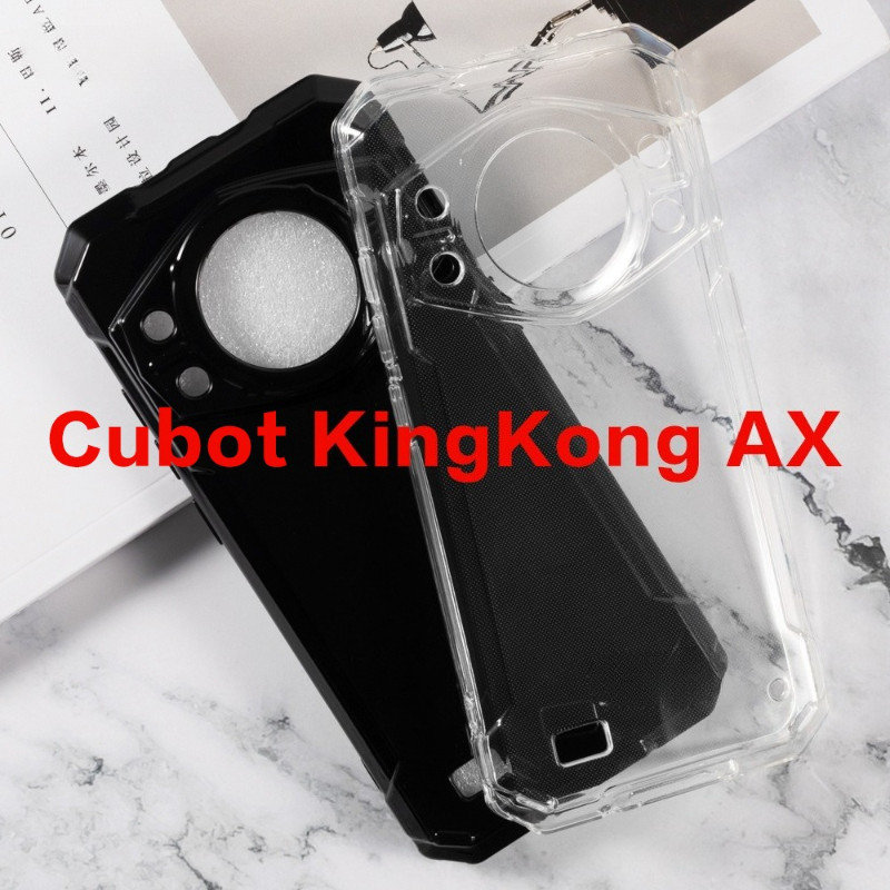 สําหรับ Cubot kingkong AX Soft TPU เคสโทรศัพท์สําหรับ CUBOT KingKongAX โปร่งใสสีดํากันกระแทกป้องกันป