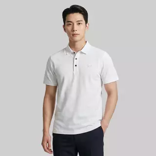 B&R เสื้อโปโลผู้ชาย งานปักประณีต รูปทรงเข้ารูป สีพื้น ธุรกิจเรียบง่าย หล่อ รุ่นใหม่ฤดูร้อน