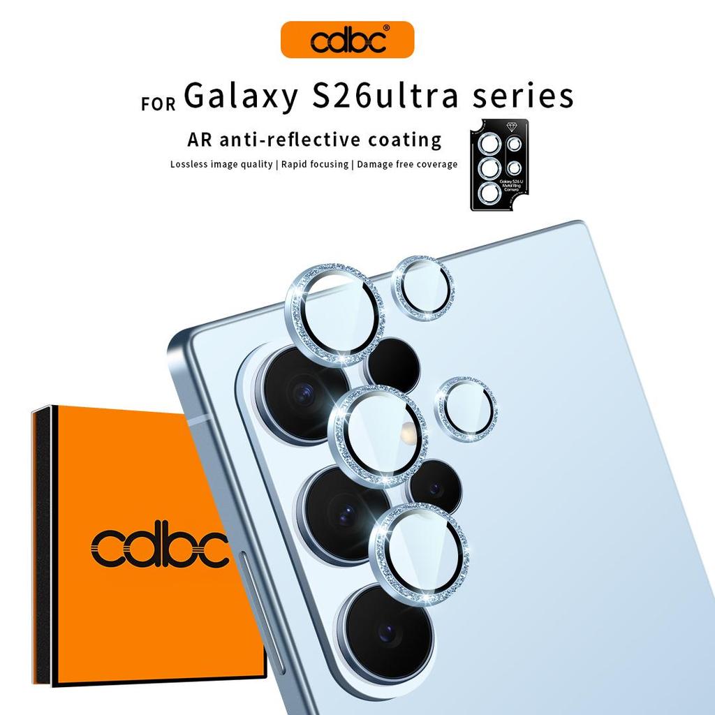 ฟิล์มเลนส์กล้องโลหะแวววาว ความละเอียดสูง สําหรับ Samsung Galaxy S26/S25/S24/S23 Ultra
