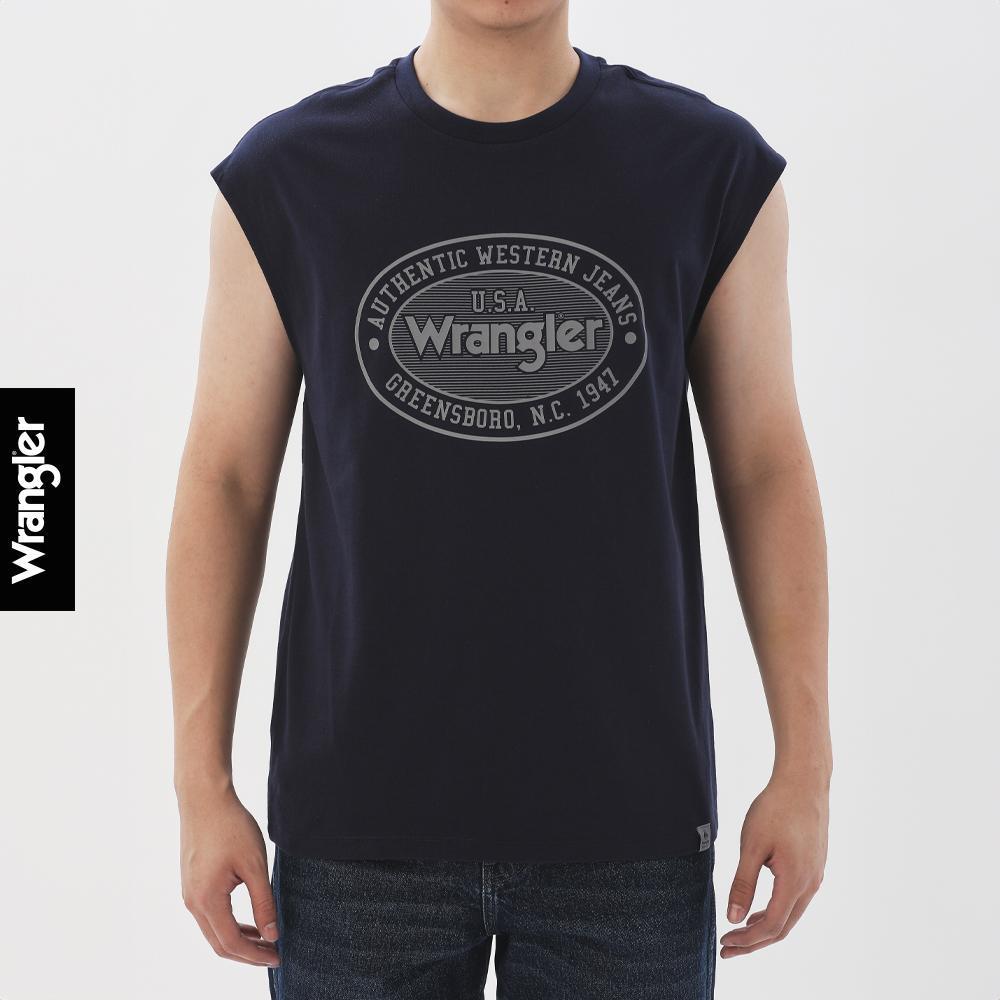 WRANGLER เสื้อยืดแขนกุดผู้ชาย รุ่น WR F425MTSLF38 สีกรมท่า