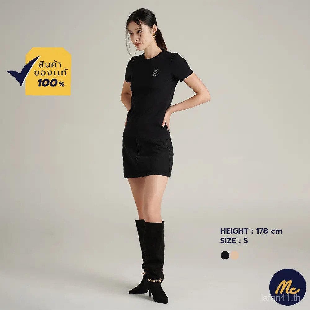 เสื้อยืดแขนสั้นผู้หญิง Mc JEANS Online Exclusive คอกลม มีให้เลือก 4 สี MTTZA33 9WXH