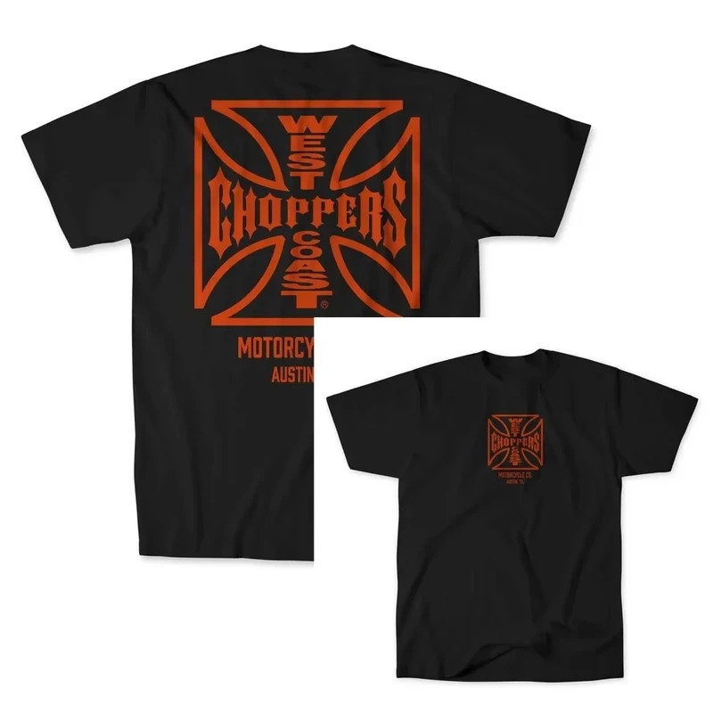 เสื้อยืดลาย West Coast Chopper สุดฮิตสำหรับผู้ชายและผู้หญิง ไซส์ใหญ่พิเศษ สไตล์ Y2k สตรีทแวร์ ใส่สบา