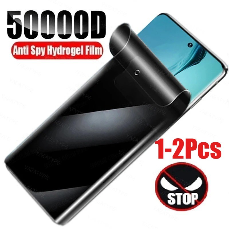 1-2 ชิ้นคลุมทั้งหมด Anti Spy ความเป็นส่วนตัว Soft Hydrogel ฟิล์มสําหรับ Oppo A6 A6c A6s A6t A6v A6x 