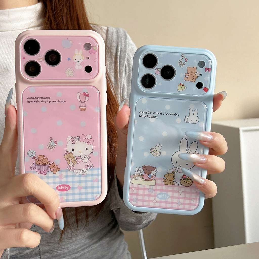 [เคสโทรศัพท์ Epoxy/HelloKett Miffy Rabbit/การ์ตูนน่ารัก/Appearance สูง] เหมาะสําหรับ iPhone 13 14 15 16 17 pro max รวมทุกอย่างเคส TPU นุ่มกันกระแทก