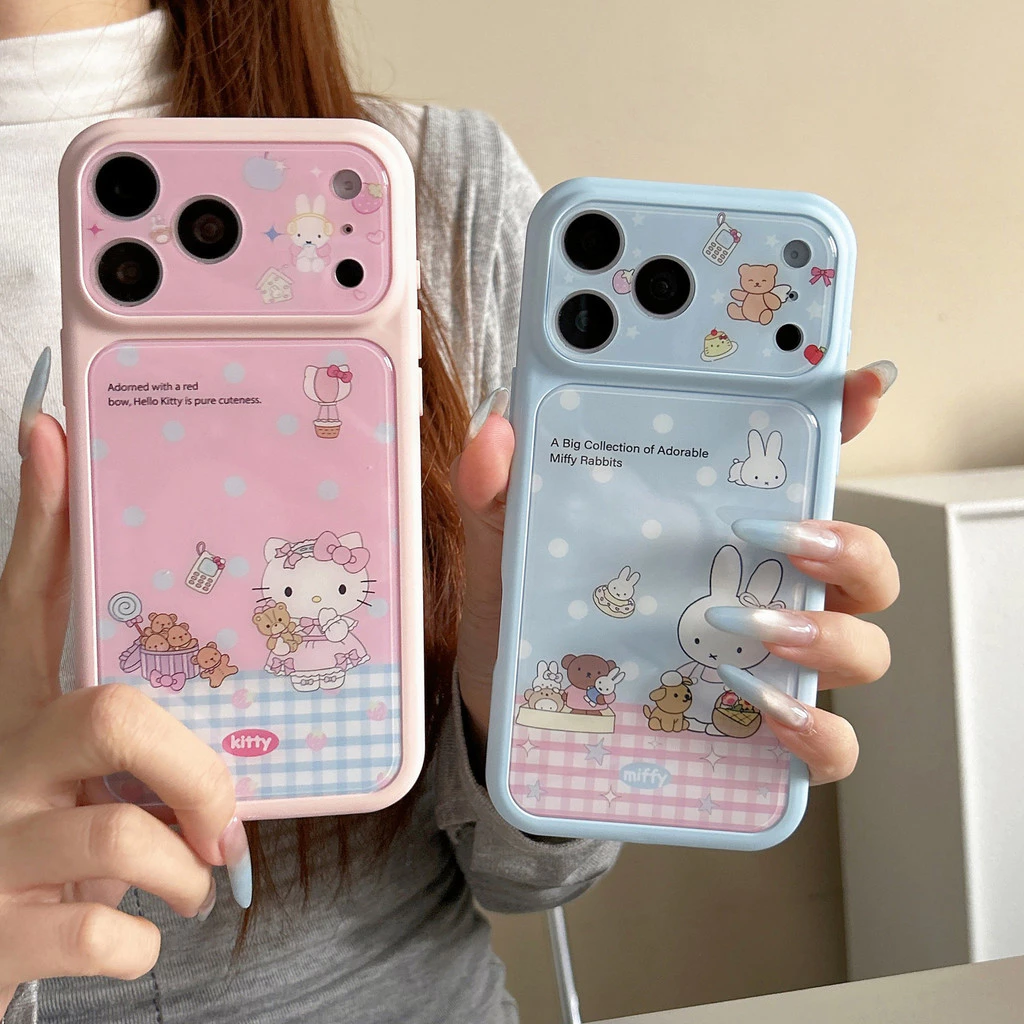 [เคสโทรศัพท์ Epoxy/HelloKett Miffy Rabbit/การ์ตูนน่ารัก/Appearance สูง] เหมาะสําหรับ iPhone 13 14 15 16 17 pro max รวมทุกอย่างเคส TPU นุ่มกันกระแทก