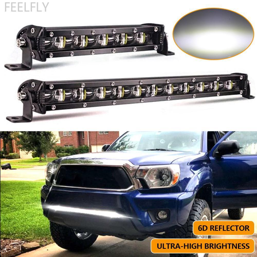FEELFLY Utral Slim LED Light Bar LED Work Light Bar 6D เลนส์สปอตไลท์สําหรับรถยนต์ขับรถหมอก Offroad B