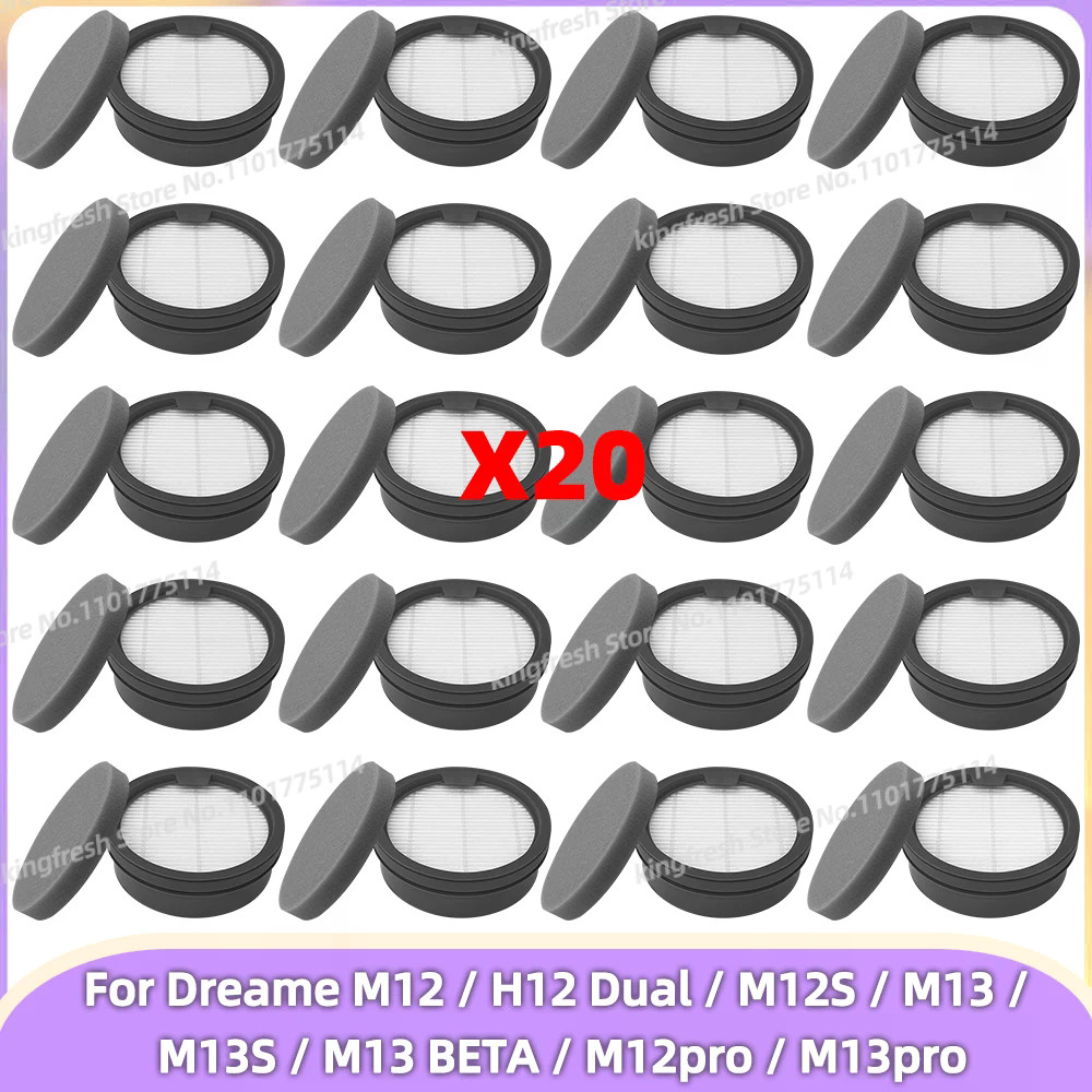 เข้ากันได้กับ Dreame M12 / H12 Dual / M12S / M13 / M13S / M13 BETA / M12pro / M13pro อะไหล่สูญญากาศเปลี่ยนกรอง