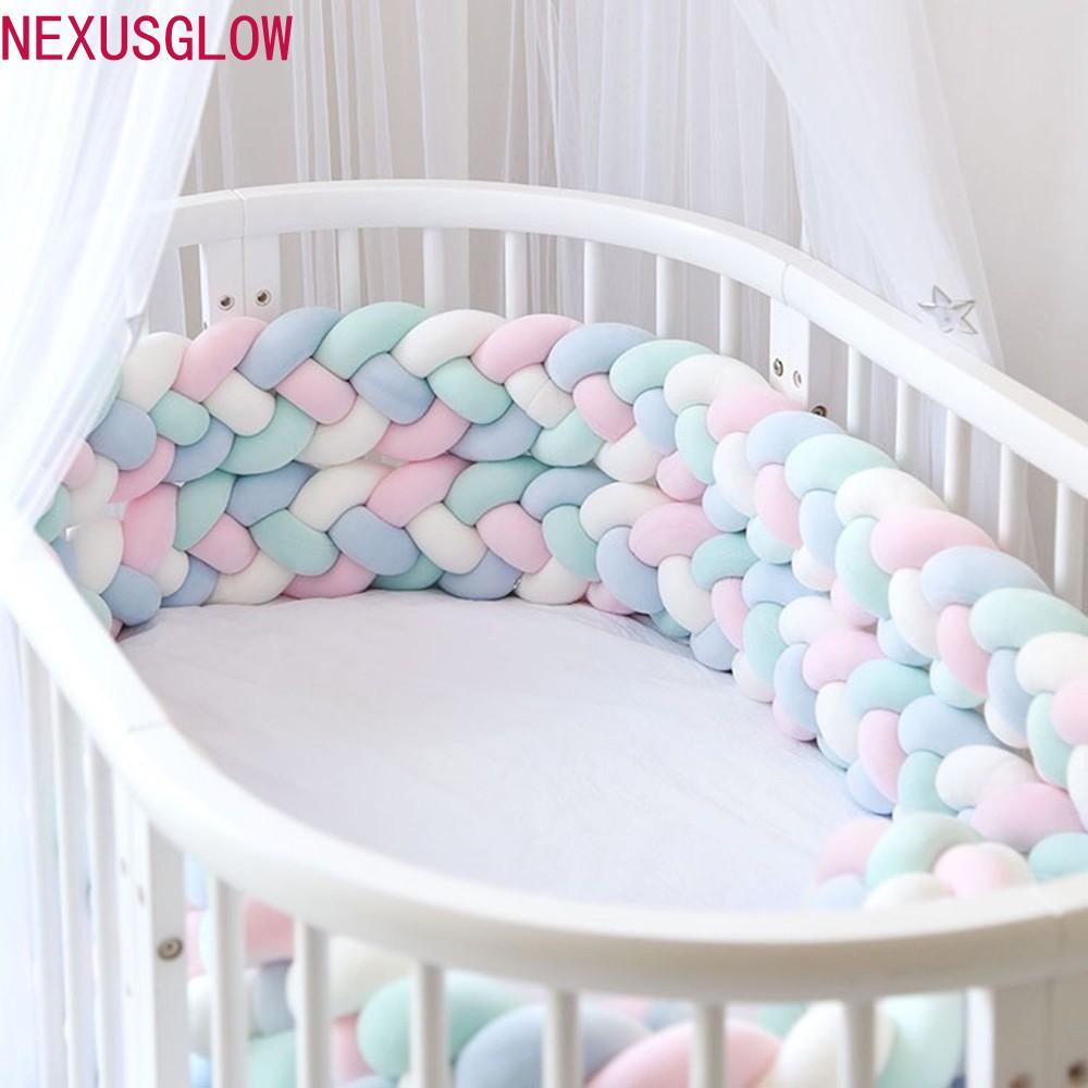 NEXUSGLOW Cot กันชน, Handmade Washable Bed Bumper, Baby Crib Bumper Soft Plush Skin-Fried Breathable