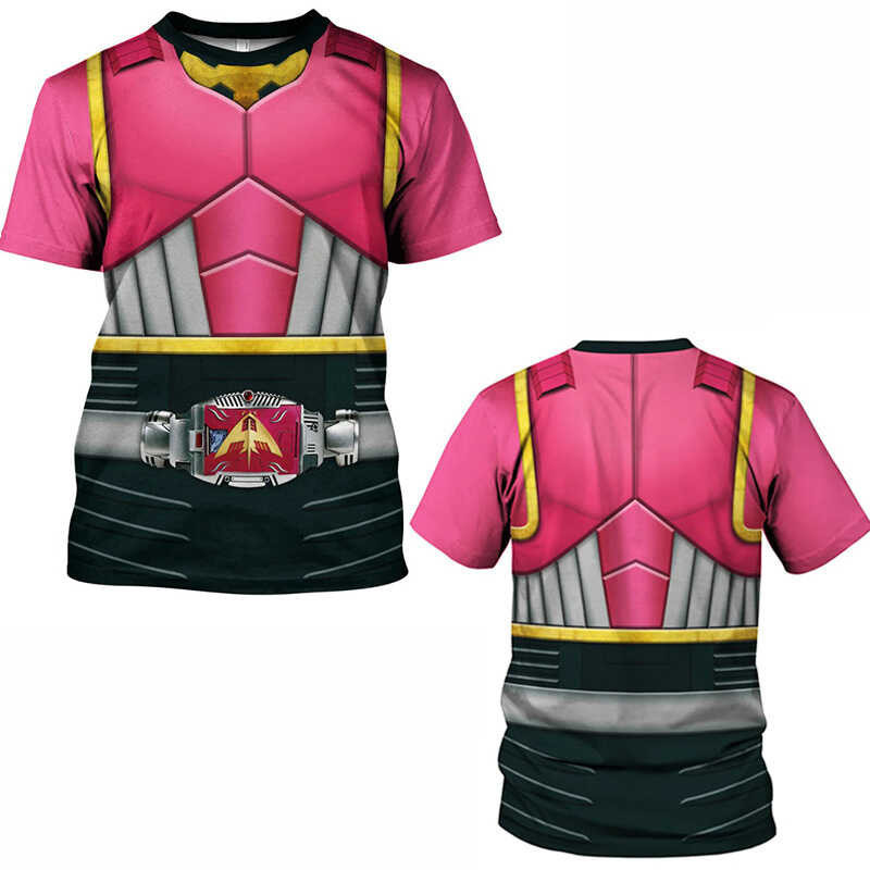 เสื้อยืดผู้ชาย Live Action Kamen Rider W Cyclone พิมพ์ลาย 3D Masked Kuuga Build