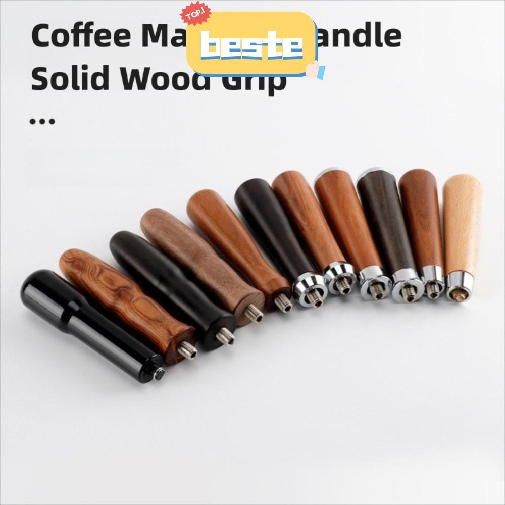 BESTE Coffee Portafilter Handle, M10 สําหรับกาแฟ 51/53/58 มม|จับ, เครื่องมือบาริสต้าหมุนไม้เนื้อแข็งด้ามไม้อุปกรณ์คาเฟ่