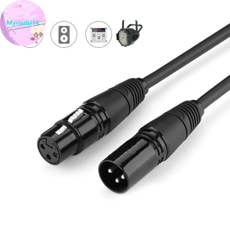 MyriadU DMX 3-PIN DMX512 ชายหญิงสาย LED PAR ไฟเวที DMX สัญญาณ Dj อุปกรณ์ DMX512 สัญญาณสาย Xlr Connec