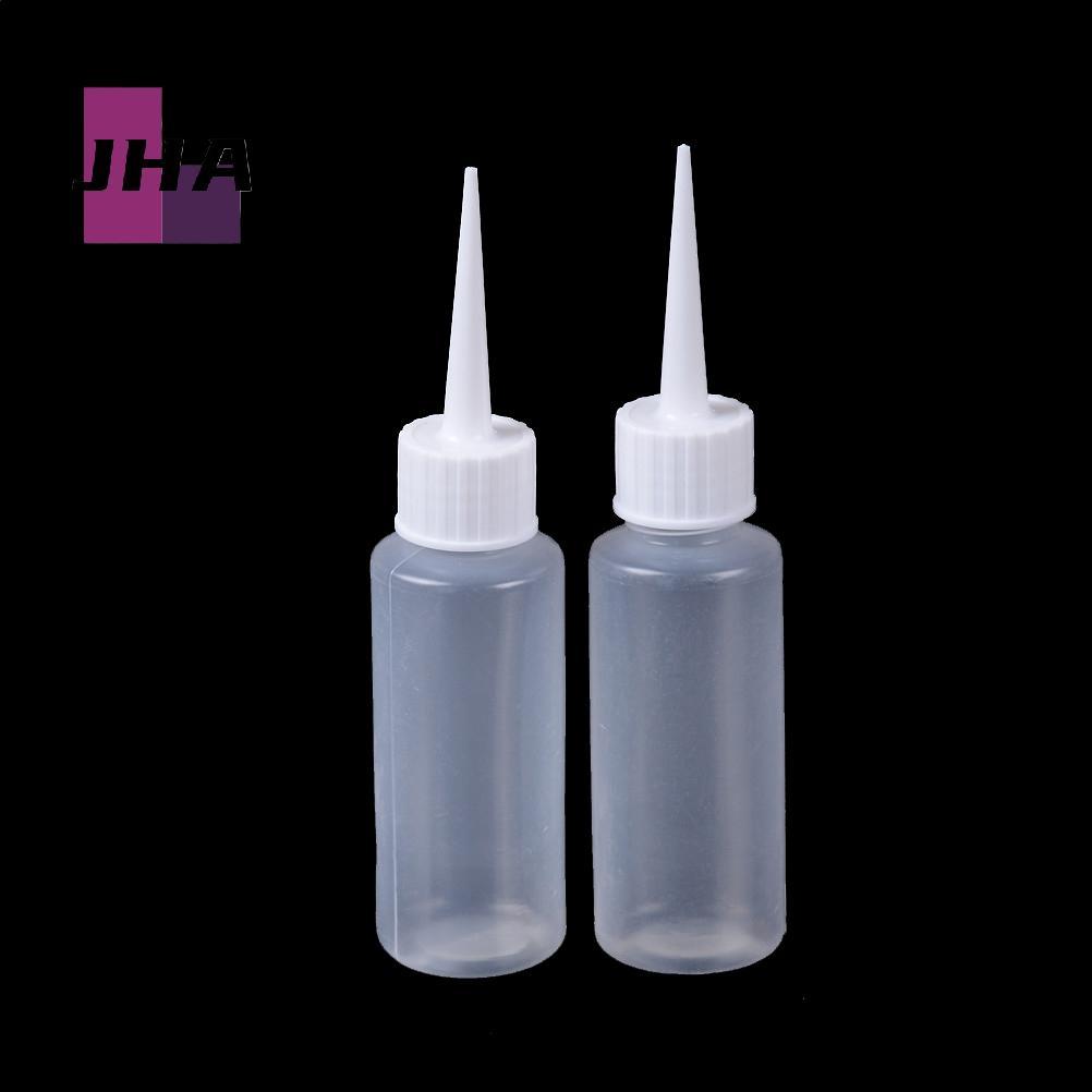 [JHA] 2 ชิ้น 50 มล. Dropper Squeezable Liquid Bottle ขวดหยดพลาสติก Needle2 ชิ้น Dropper ที่ว่างเปล่า