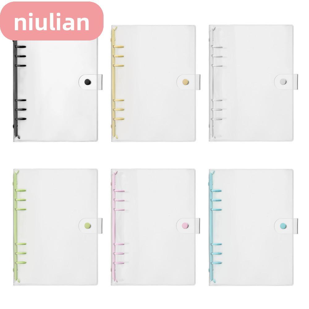 NIULIAN Binder กระเป๋าอุปกรณ์การเรียน PVC Notebook Binder