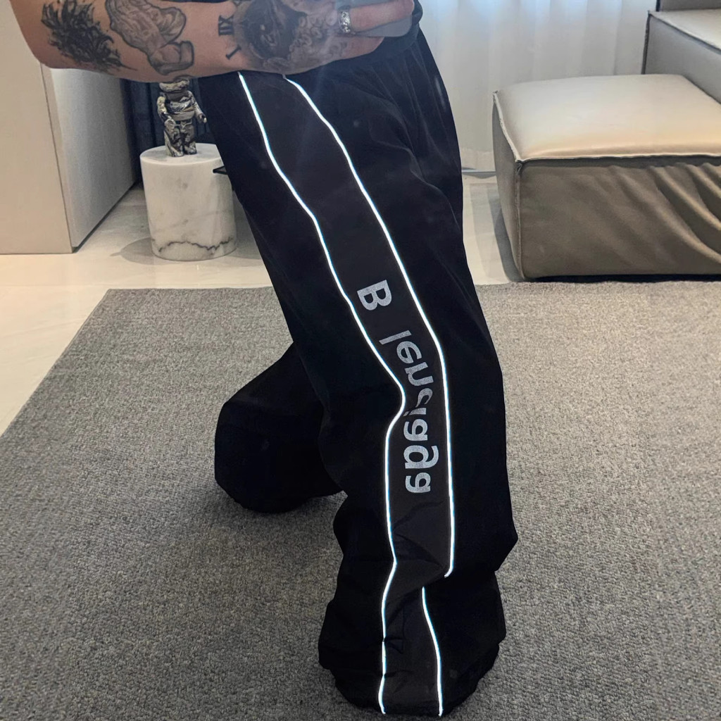 2X8N B-LG New BLCG New FW Sports series with color blocking3m Reflective sports pants