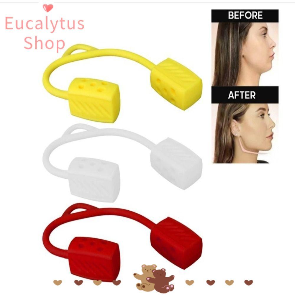 EUCALYTUSS Jaw Exerciser, 30/40/50lbs ซิลิกาเจลเกรดอาหารคอ Toning, Double Chin Reducer Jawline Exerc