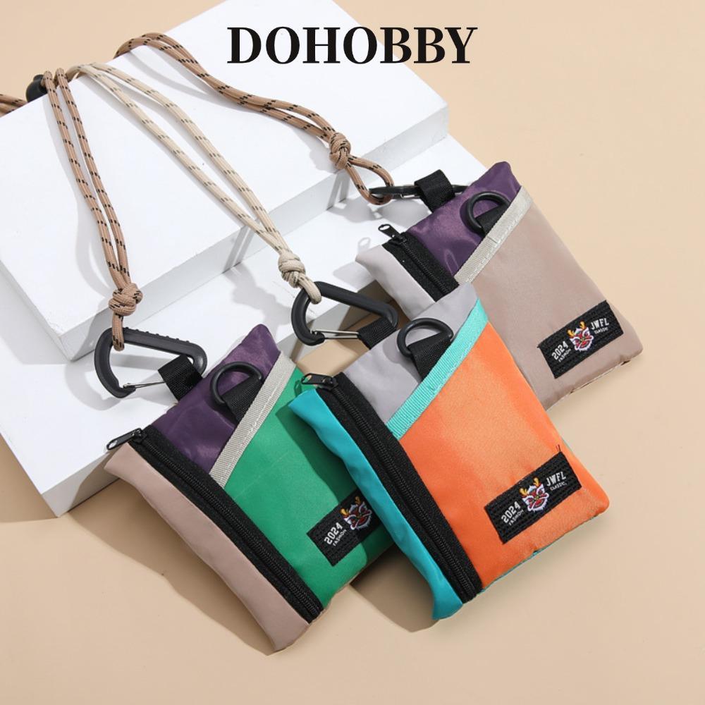 DOHOBBY กระเป๋าใส่เหรียญสายคล้องคอเชือกเส้นเล็กการ์ตูนเหรียญกระเป๋ามินิไนล่อนที่สําคัญเด็ก