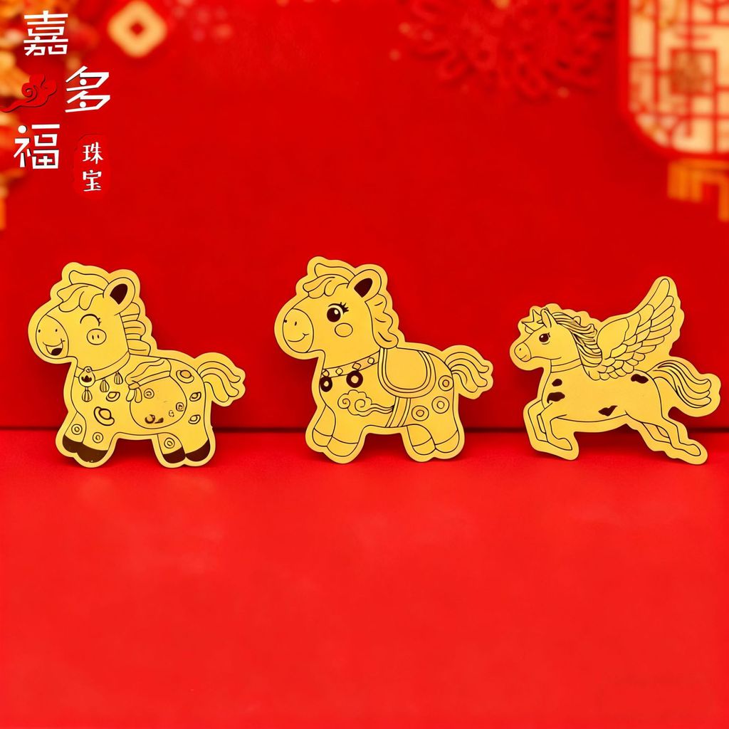 Water Bei Foot Gold 999 Gold Mobile Phone Paste Horse Sticker Phone Case Sticker Handy Gift Water Be