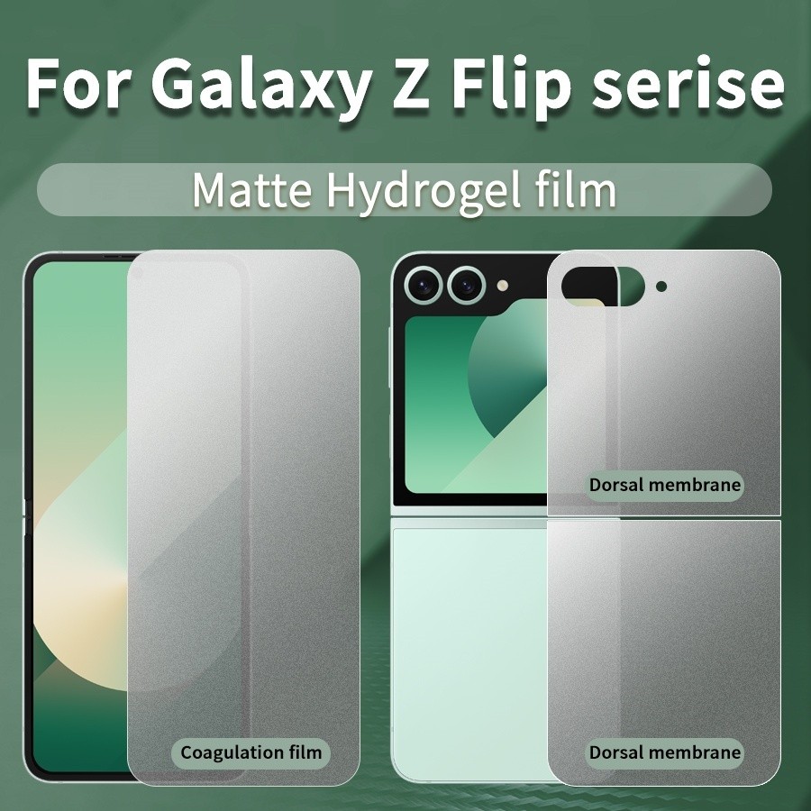 ฟิล์มไฮโดรเจลแบบนิ่มเนื้อด้านสําหรับ Samsung Galaxy Z Flip 7 6 5 4 3 Matte Film