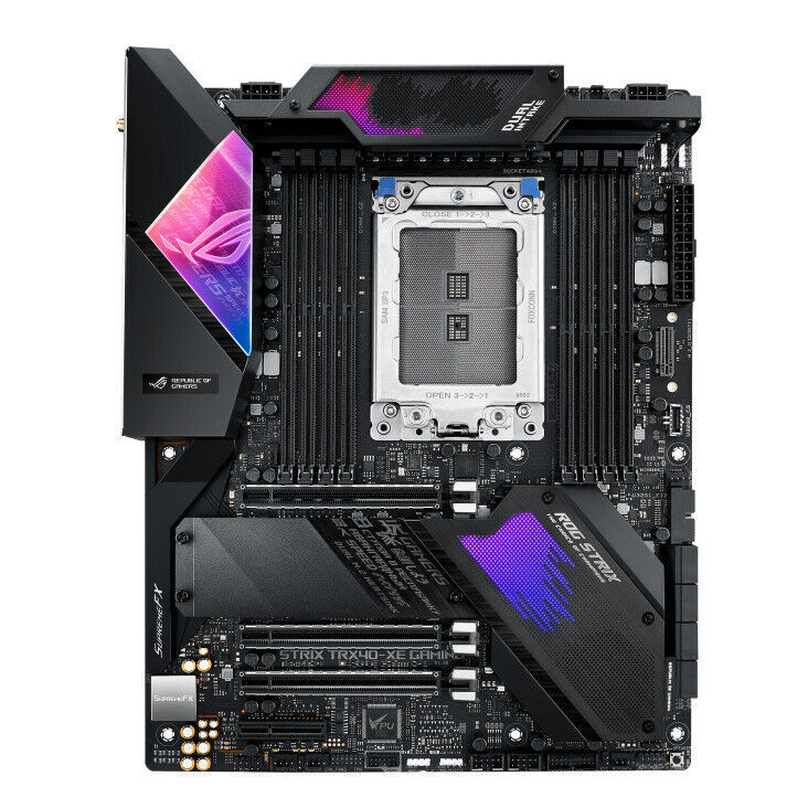 เมนบอร์ดสําหรับเล่นเกม ASUS ROG STRIX TRX40-XE รองรับ AMD Ryzen Threadripper 3960X,3970X,3990X
