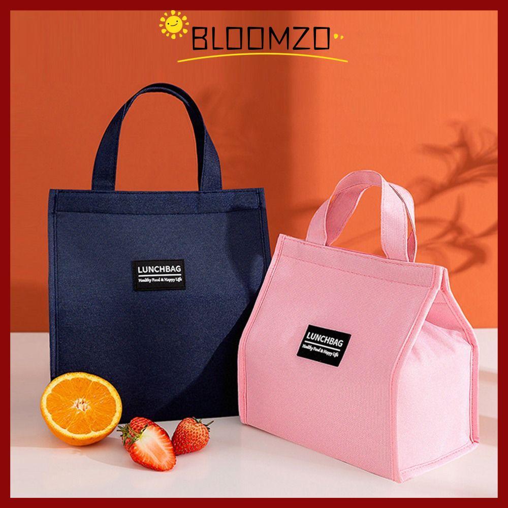 จัดส่งจากประเทศไทยBLOOMZO 1 ชิ้นถุงเก็บความร้อนฉนวน, กันน้ําแบบพกพาถุงอาหารกลางวันเย็น, ทนทาน S/M/L กระเป๋าเก็บของ Picnic Travel