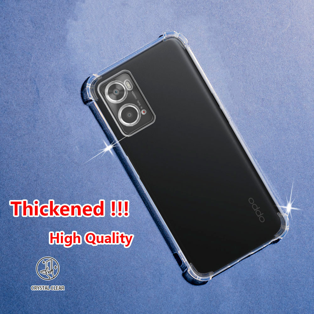 Oppo A76 A36 A96 K10 4G CPH2375 CPH2333 CPH2373 Crystal Clear Jelly Case Air-Guard Corner Soft TPU ยืดหยุ่นซิลิโคนป้องกันยางโปร่งใสเคสโทรศัพท์