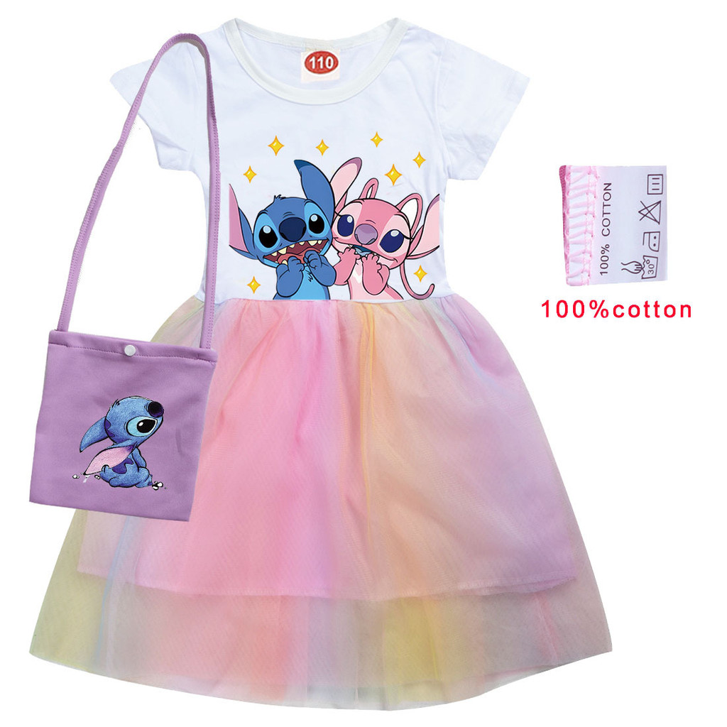 Stitch dress for girls Angel dress A46