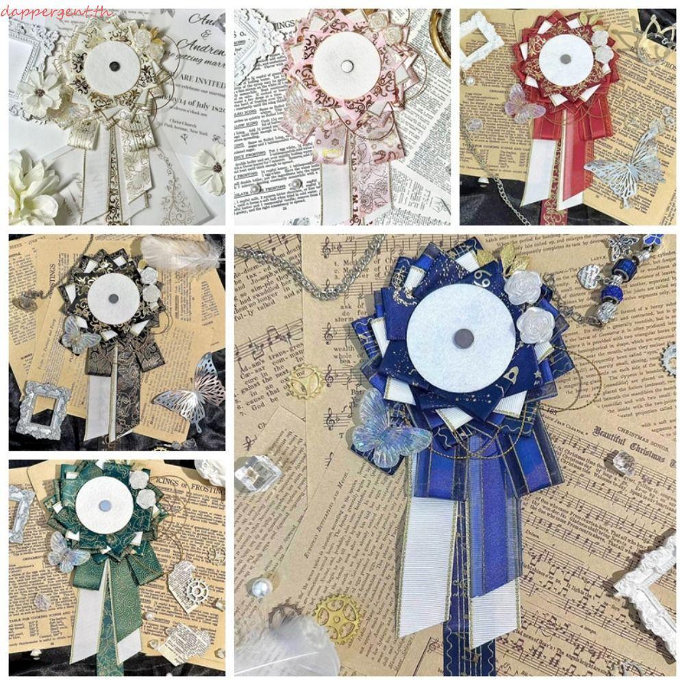 DAPPERGENT Anime Badge Holder, Oblique Tail Ribbon คอสเพลย์ตกแต่ง Pins ฐานแสดง, Ita กระเป๋าเติมป้ายด