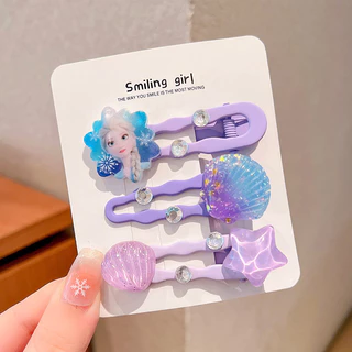 เครื่องประดับผมเจ้าหญิงเอลซ่า พร้อมกิ๊บติดผมสำหรับเด็ก ลายการ์ตูนธีมหิมะขาวโพลง