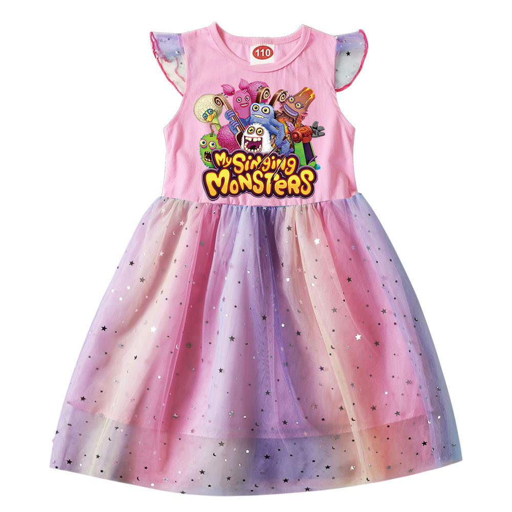 My Sing Monsters Wubbox Plush Baby Girl Dress 1-10 ปี