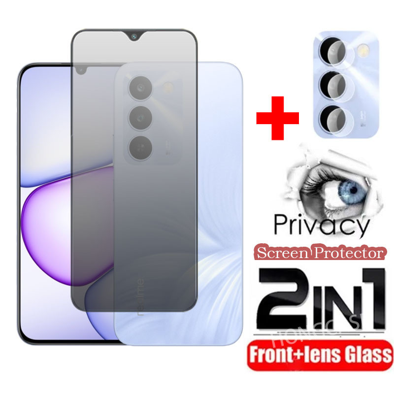 สําหรับRealme C100i 2026 Anti-Spy Fullความเป็นส่วนตัวกระจกนิรภัยPeekแก้วRealmeC100iป้องกันหน้าจอFullกล้องเลนส์ฟิล์มClass Scratch 9Hฝาครอบ