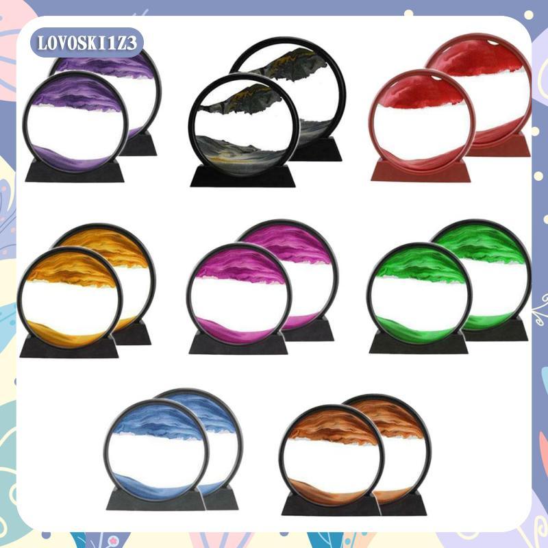 [lovoski1z3] Vision Sand Picture 3D Deep Sea Sand-scape Flowing Sand Art ของเล่นนาฬิกาทราย