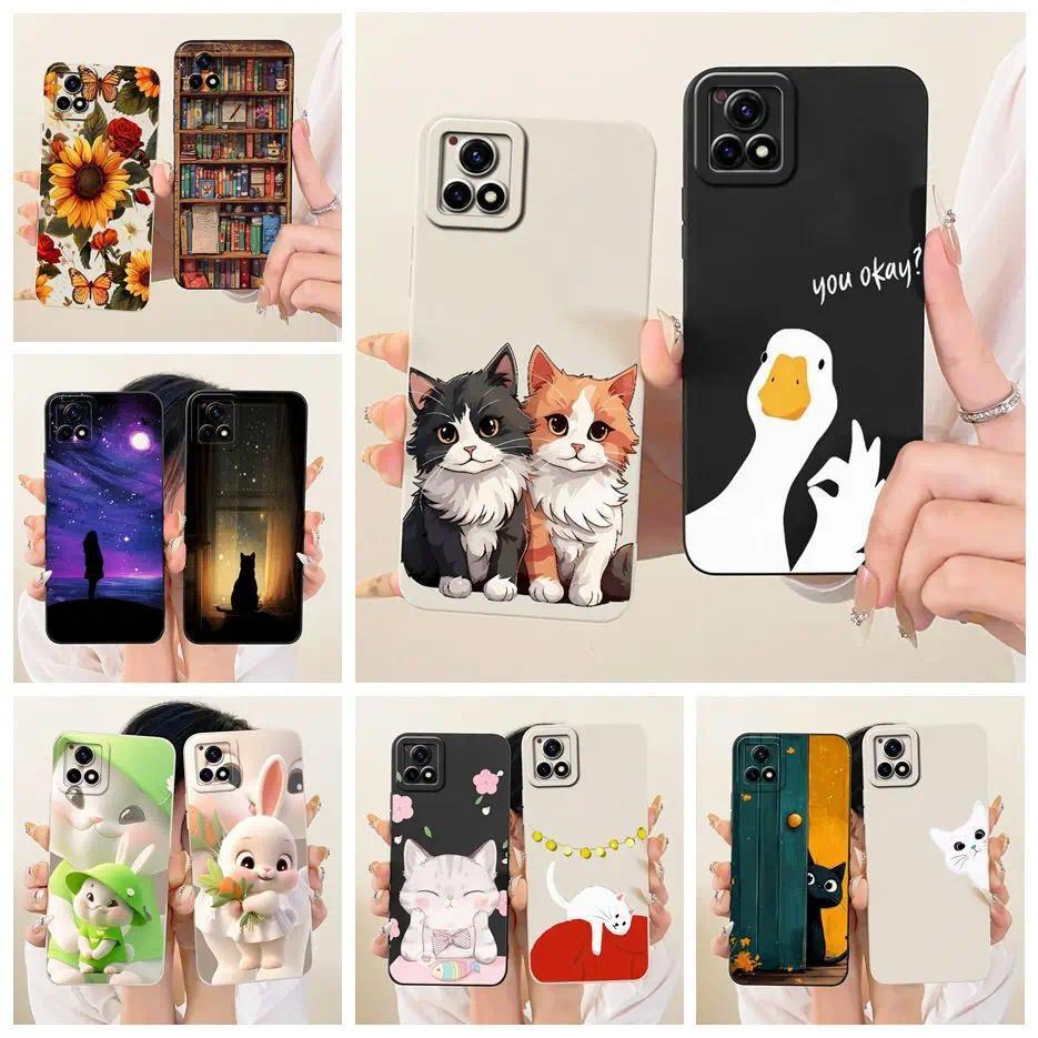 สําหรับ Vivo Y31s กรณี V2054A แมวน่ารักเป็ดการ์ตูนสําหรับ Vivo Y52s T1 Soft TPU เคสโทรศัพท์สําหรับ V