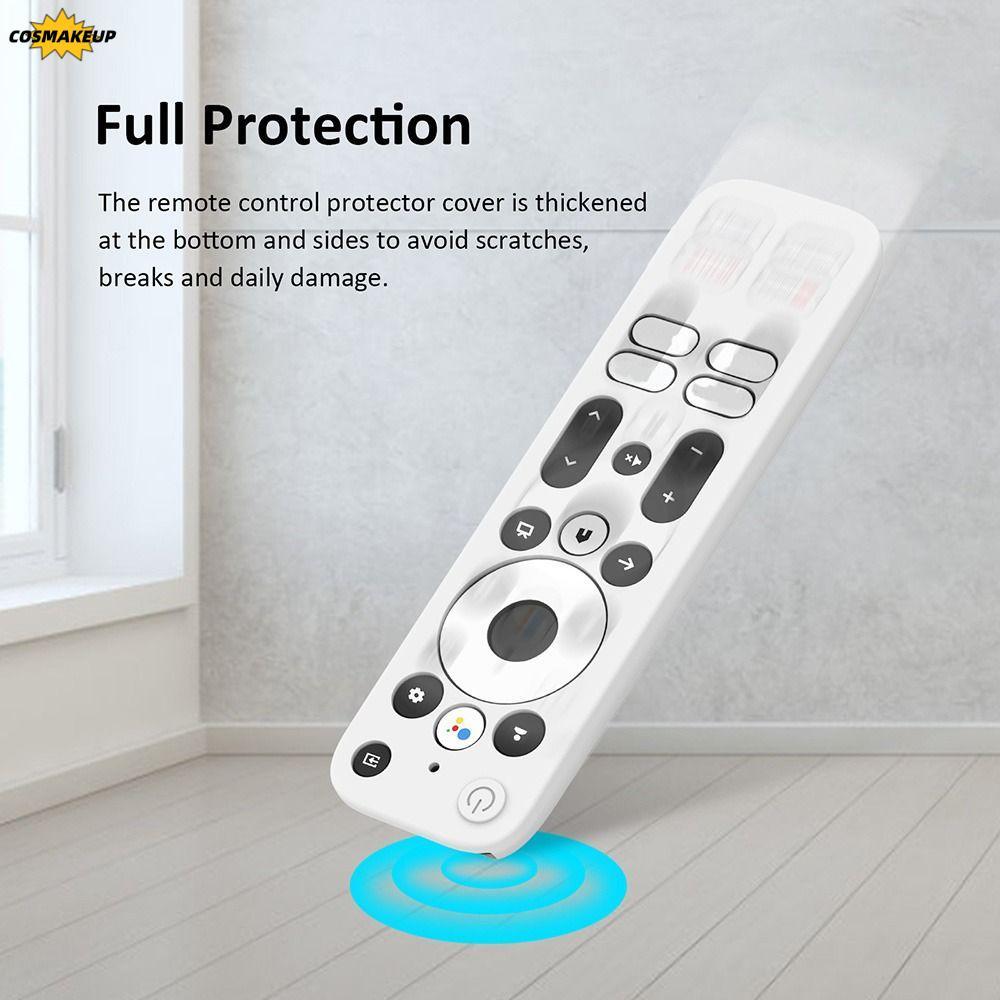 COSMAKEUP TV Stick Cover, รีโมทคอนโทรลสีธรรมดาป้องกัน, ซิลิโคนอ่อนนุ่มกันกระแทก TV Remote Cover สําห