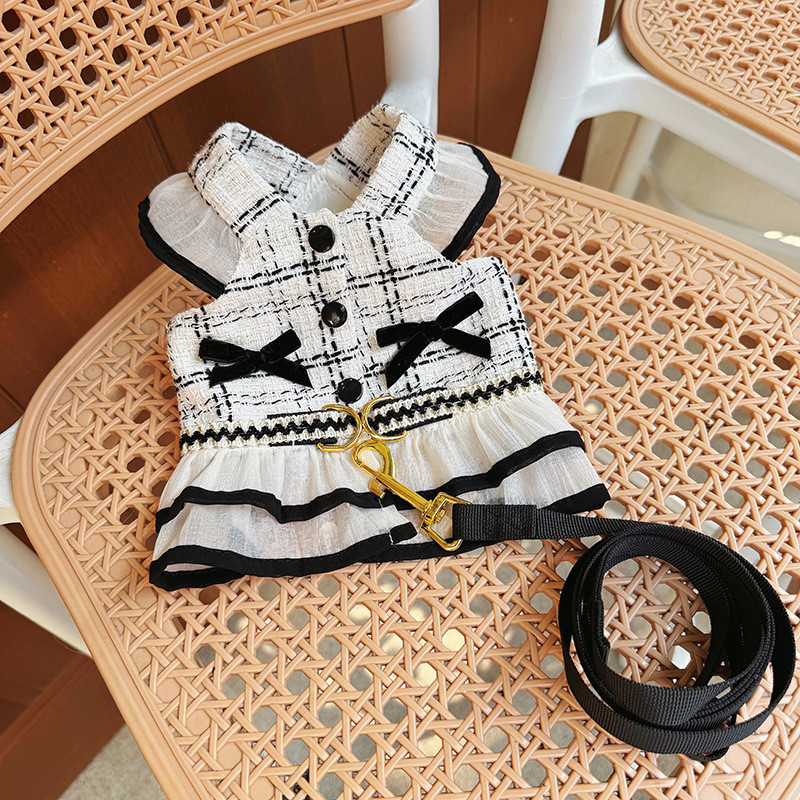 Pawsfun Pet Chanel Princess Dress Cat Dog Black Luxury Dress Dress Dress