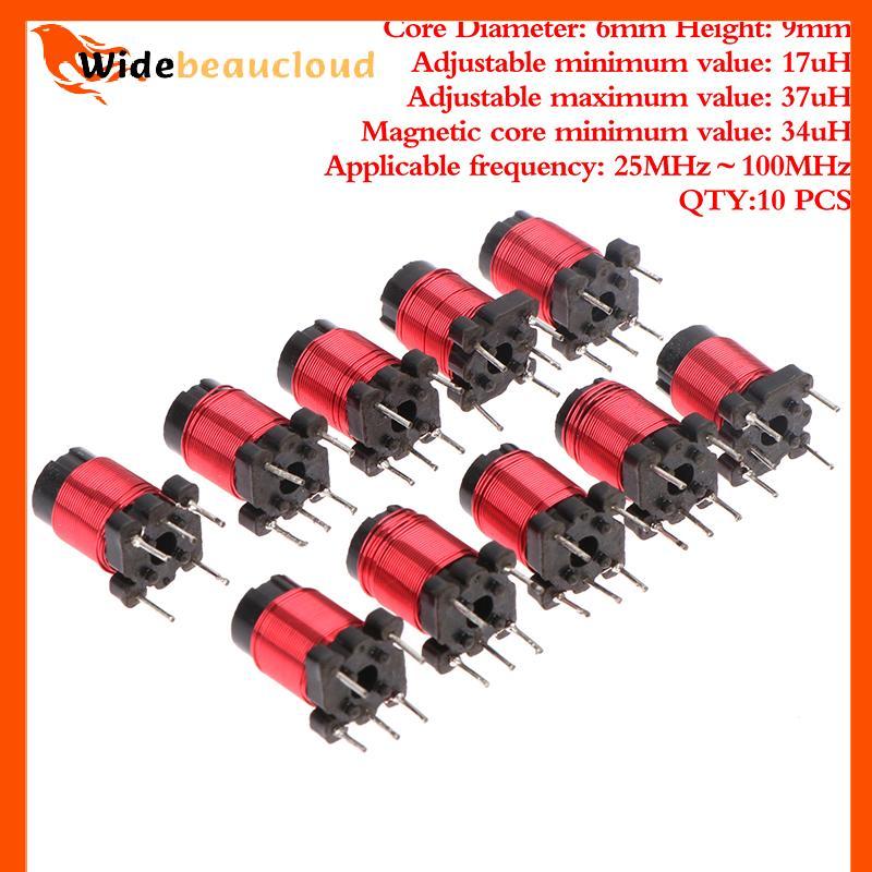 Widebeaucloud 10pcs 50T 13uh-34uH ปรับความถี่สูง Ferrite Core Inductor ปรับความถี่สูง Ferrite Core C