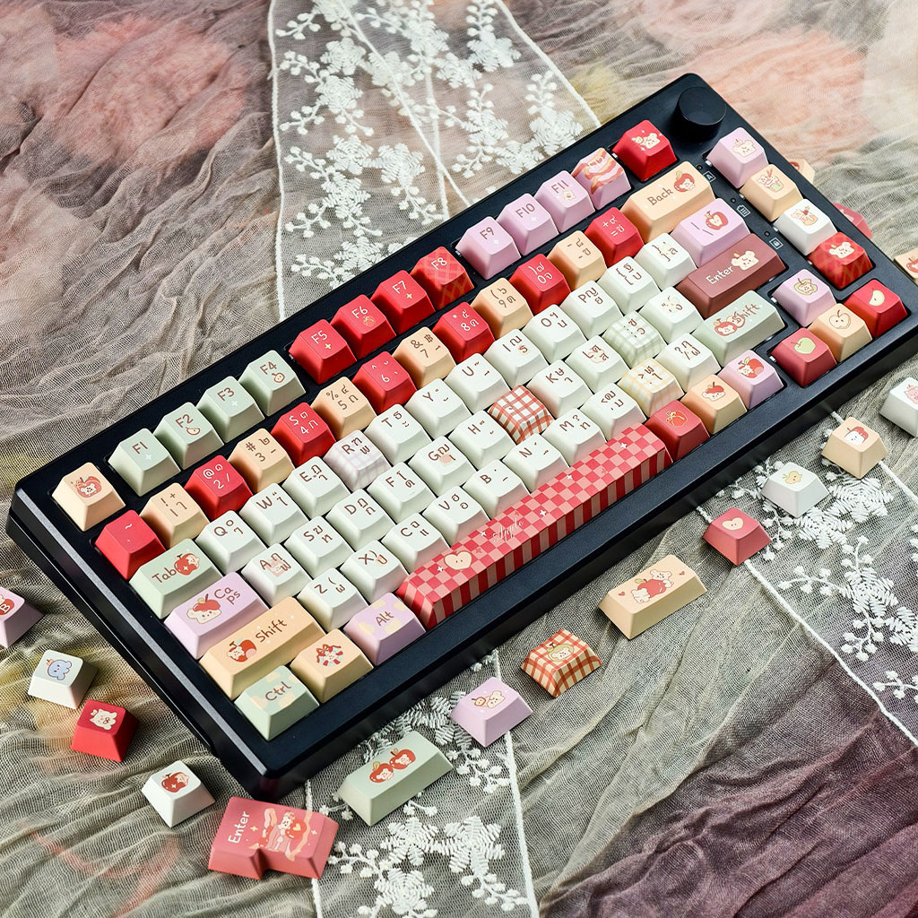 MAIMOOO น่ารัก Apple Bear Keycap 120 คีย์ Cherry/MOA รูปที่ 5
