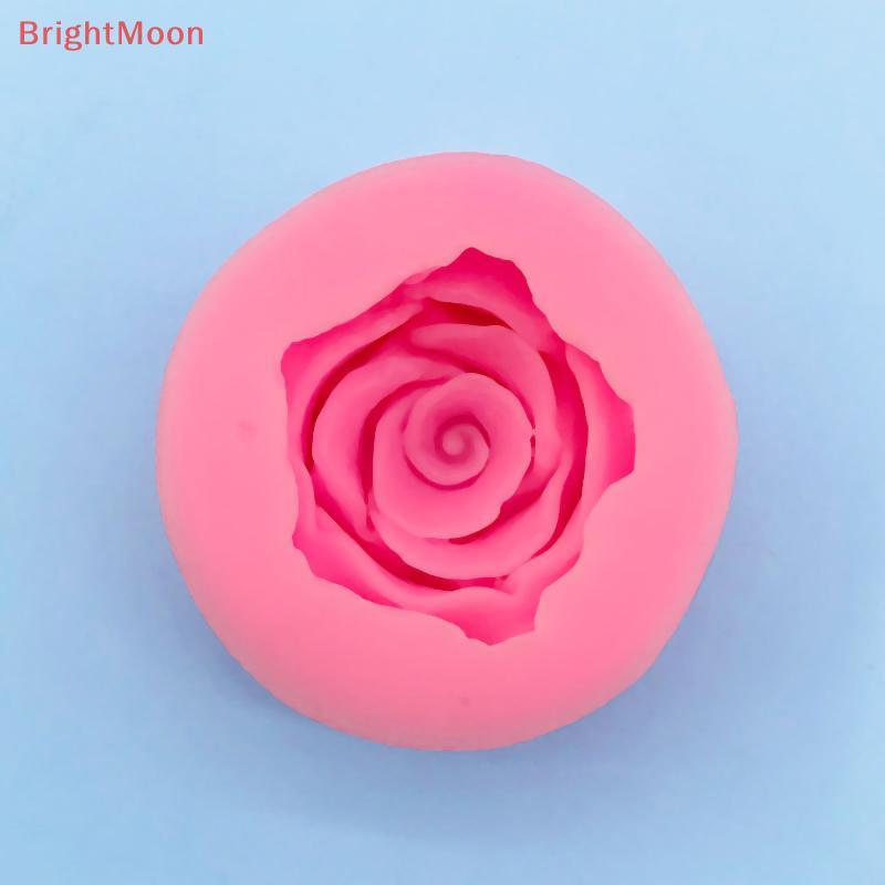BrightMoon 3D กุหลาบที่สวยงามแม่พิมพ์ซิลิโคน DIY ช็อกโกแลตเค้กตกแต่งเครื่องมือ F Ondant งานแต่งงานเค้กตกแต่งดอกไม้สบู่แม่พิมพ์ Nice