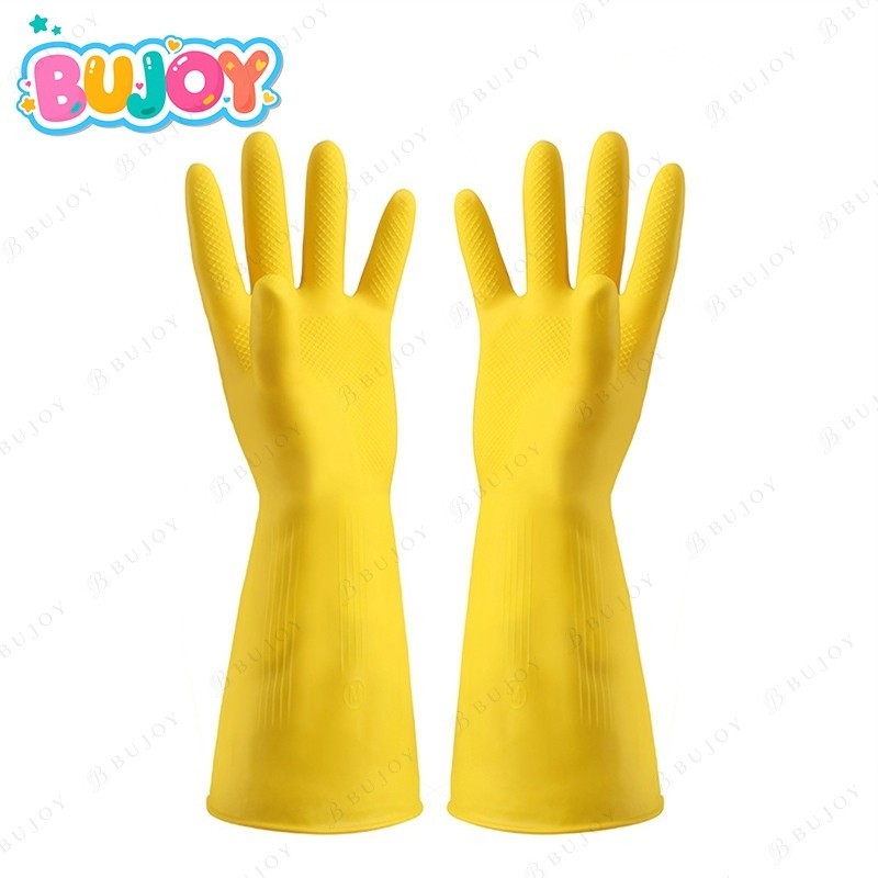 LoomLab ถุงมือล้างจาน ถุงมือทำความสะอาด ถุงมือยาวยืดหยุ่นกันน้ำ ถุงมือล้างจานทำความสะอาด ถุงมือยาง ถุงมือ ถุงมือปลายจั้ม