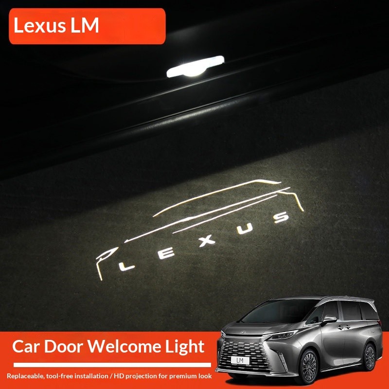 เหมาะสําหรับ 2023-2026 Lexus Lexus LM350h 500h ไฟต้อนรับดัดแปลง ไฟประตู และไฟตั้งพื้น
