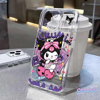 เคสไอโฟน โครงกระดูกคุโรมิ เคสใส กันกล้อง cho iPhone 11 12 13 14 15 16 ProMax X XR XS Max 7 8Plus-CL