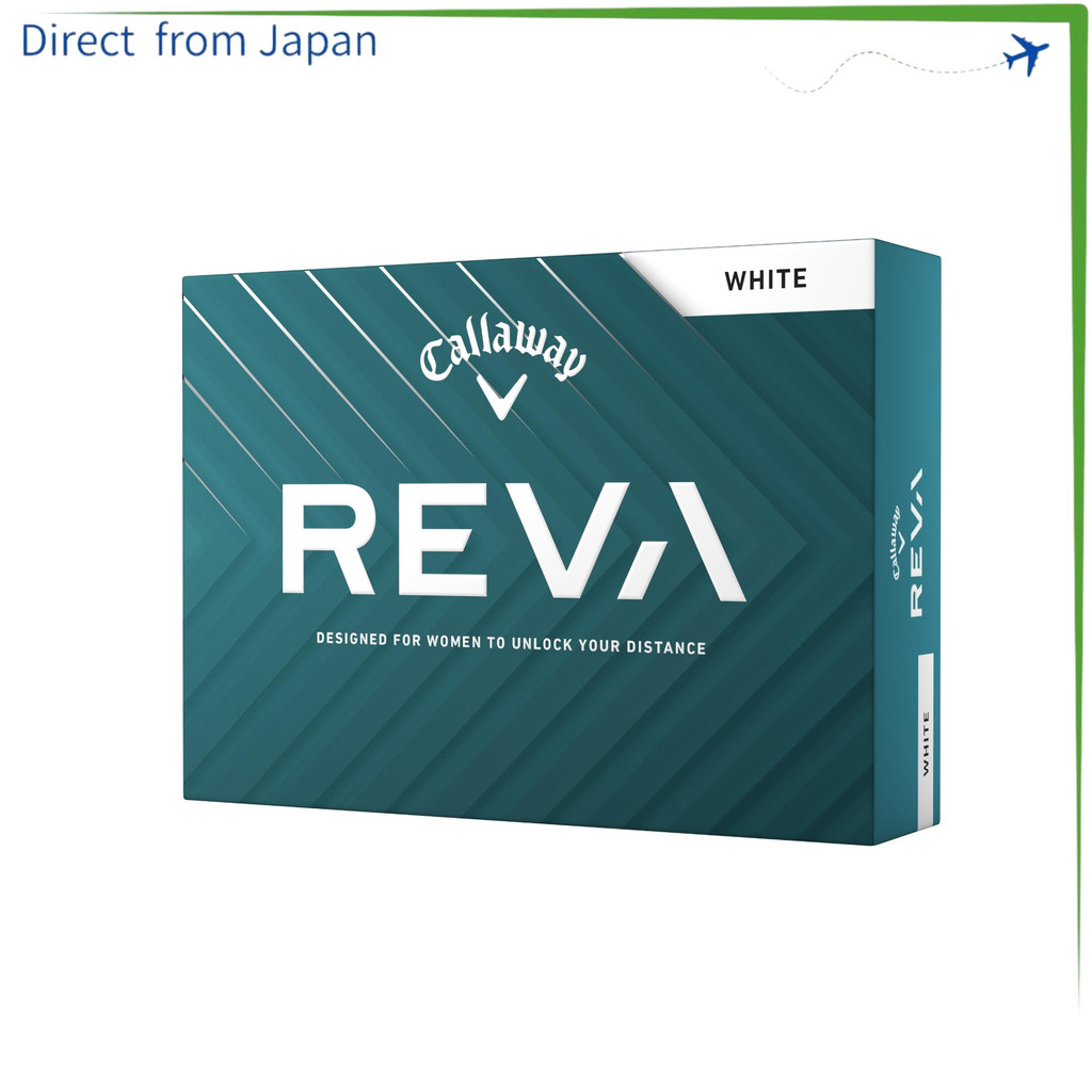 【Direct from Japan】 ลูกกอล์ฟ Callaway REVA 25 สีขาว แบบ 2 ชั้น สำหรับการตีที่นุ่มนวลและระยะทางไกล (ก