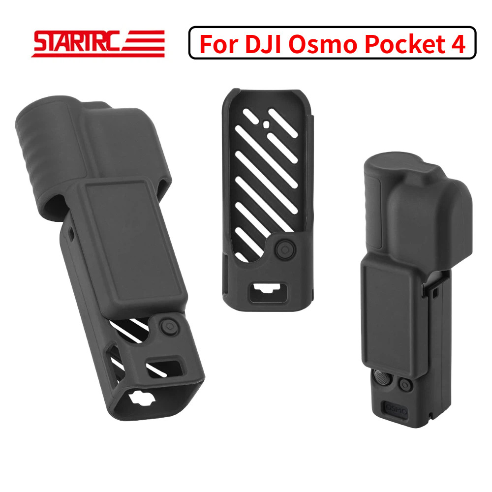 STARTRC DJI OSMO Pocket4 Body เคสซิลิโคน Anti-Fouling Shock-proof DJI กระเป๋าหน้าจอป้องกันกรณีแยกการออกแบบป้องกัน Pocket4 อุปกรณ์เสริมการถ่ายภาพ