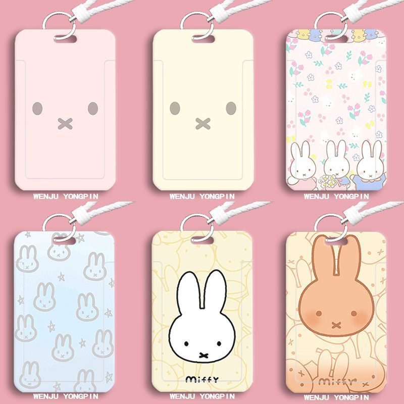 Miffy Rabbit Cute Student Card Holder Meal/Bus/ID/Access Control Protective Case Campus