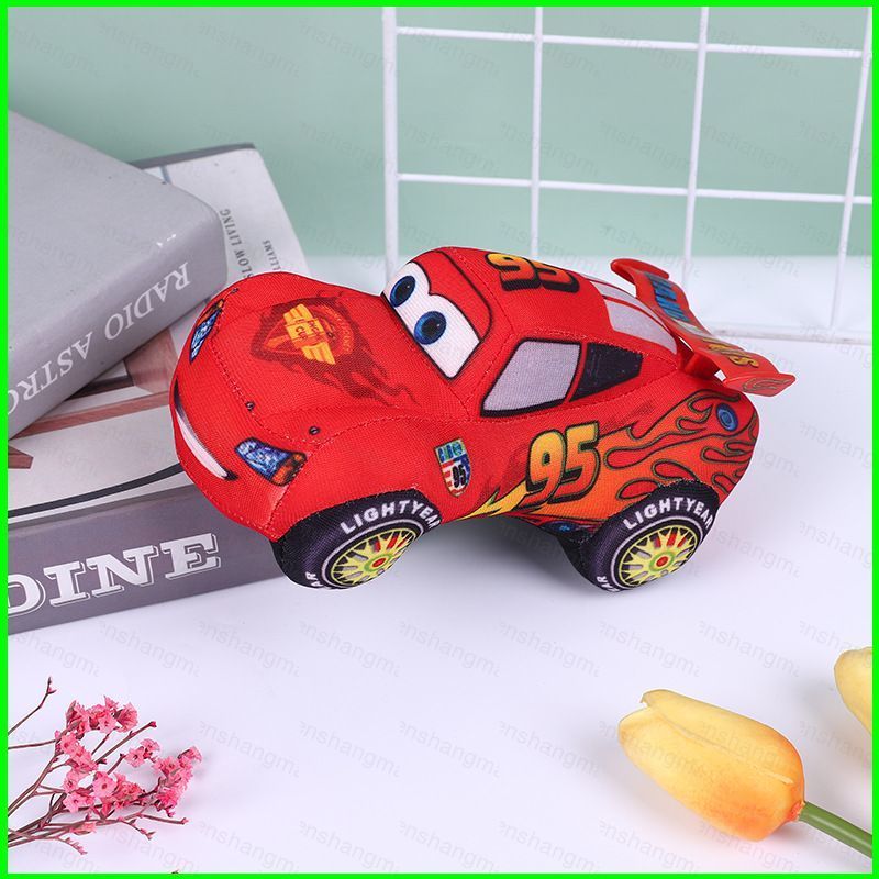 PS1 รถยนต์ Lightning McQueen Plushie น่ารักอะนิเมะอุปกรณ์ต่อพ่วงรถแข่งตุ๊กตา Companion ตุ๊กตาหมอนนุ่