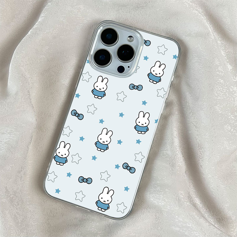 Snap&Co กระต่ายน่ารัก สําหรับ iPhone เรียบง่าย17 16 15 11 15 PRO max XR 12 13pro 7P 14 pro max 16pro ป้องกันฝุ่น ราคา ถูกที่สุด ดีลบีเคเค แกลเลอรีภาพที่ 3